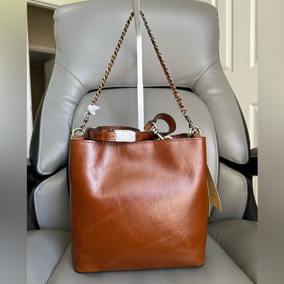 Patricia Nash Vintage Distressed Braided Set: LedraBucketBag & NazariWallet, NWT - Picture 5 of 17